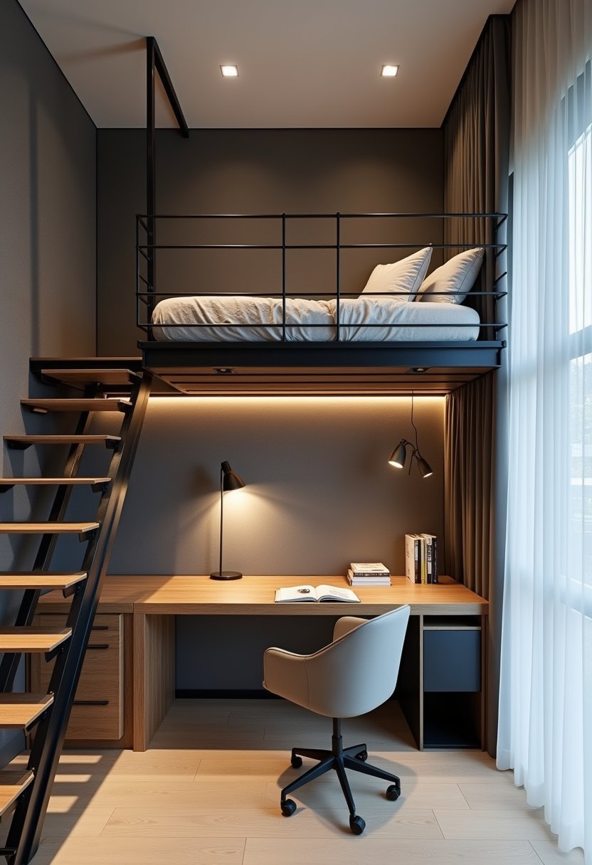 Floating Loft Study Bedroom