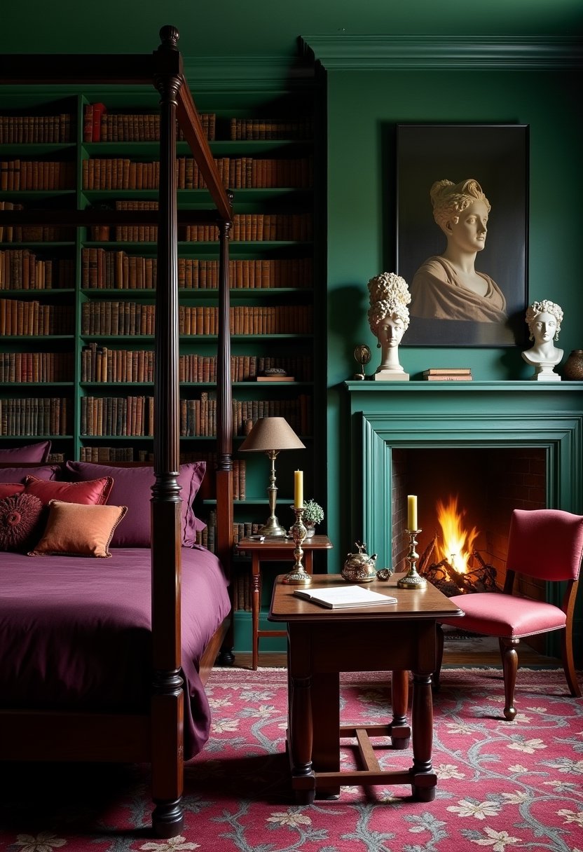 Dark Academia Study Bedroom