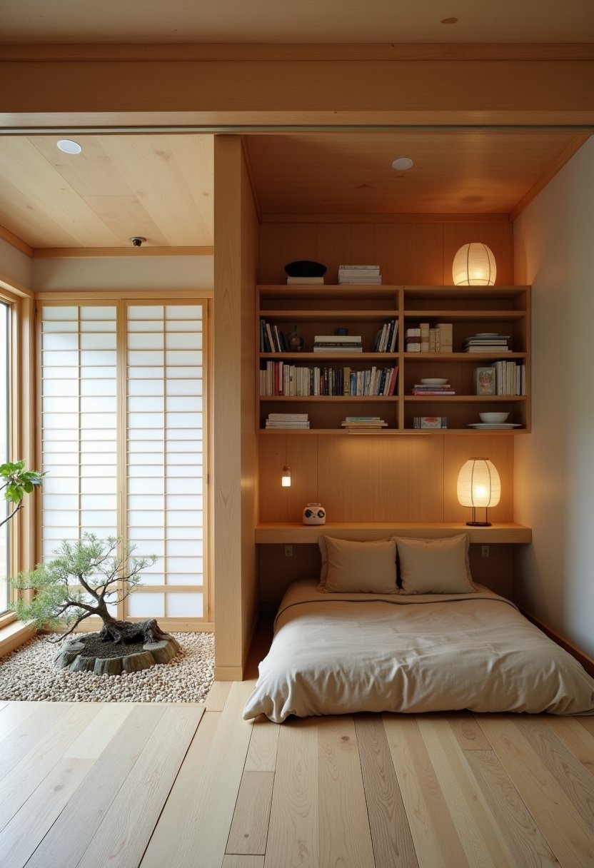 Japanese-Inspired Tatami Study Bedroom