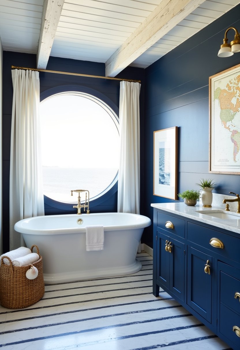 Dark Blue Coastal Escape
