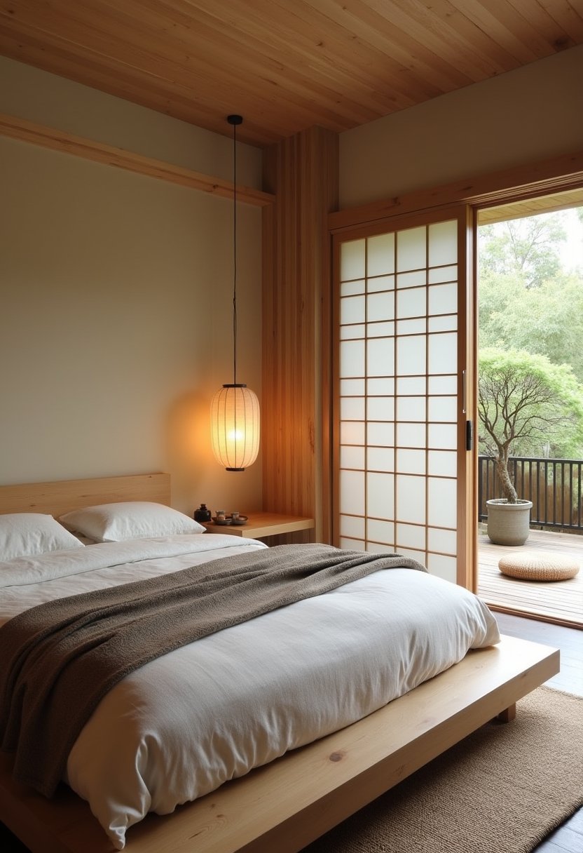 Japandi Earth-Toned Bedroom