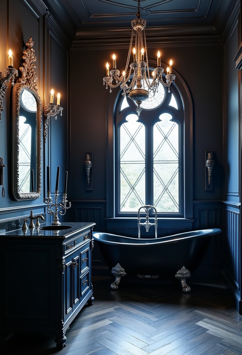 Gothic Indigo Elegance