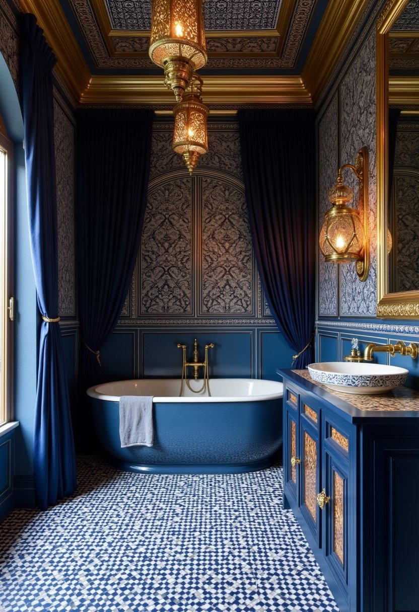 Dark Blue Moroccan Oasis