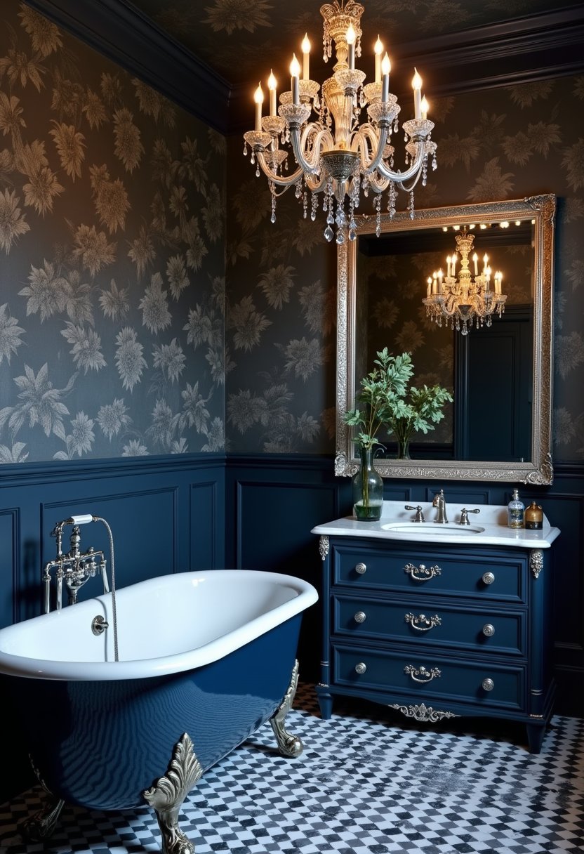 Moody Victorian Blue Bath