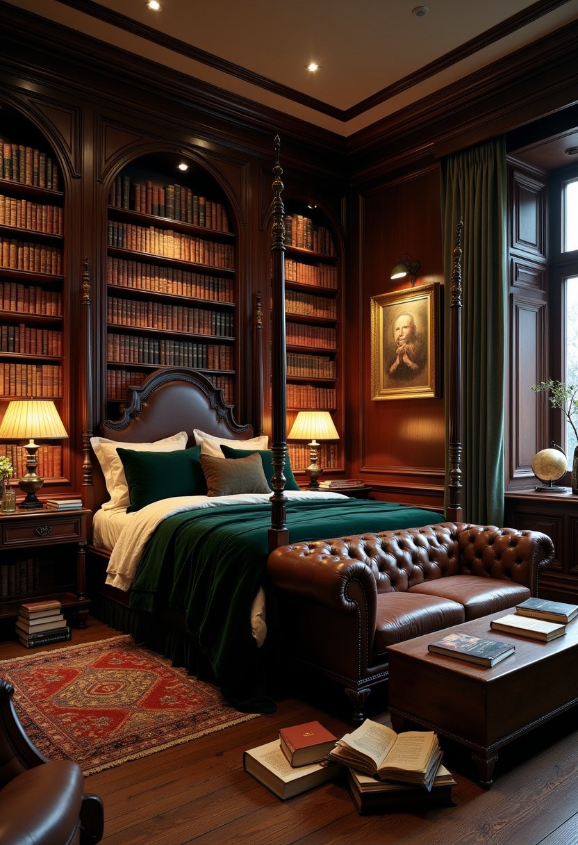 Dark Academia Library Retreat
