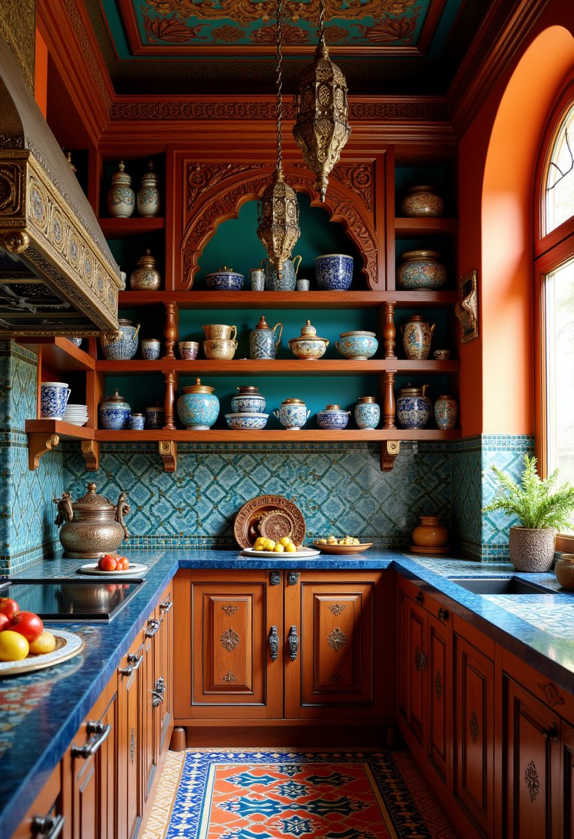Moroccan Open Shelving