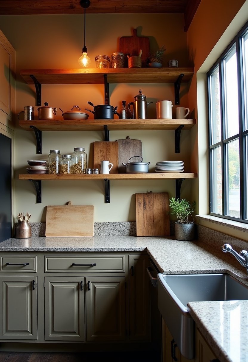 Urban Rustic Open Shelving