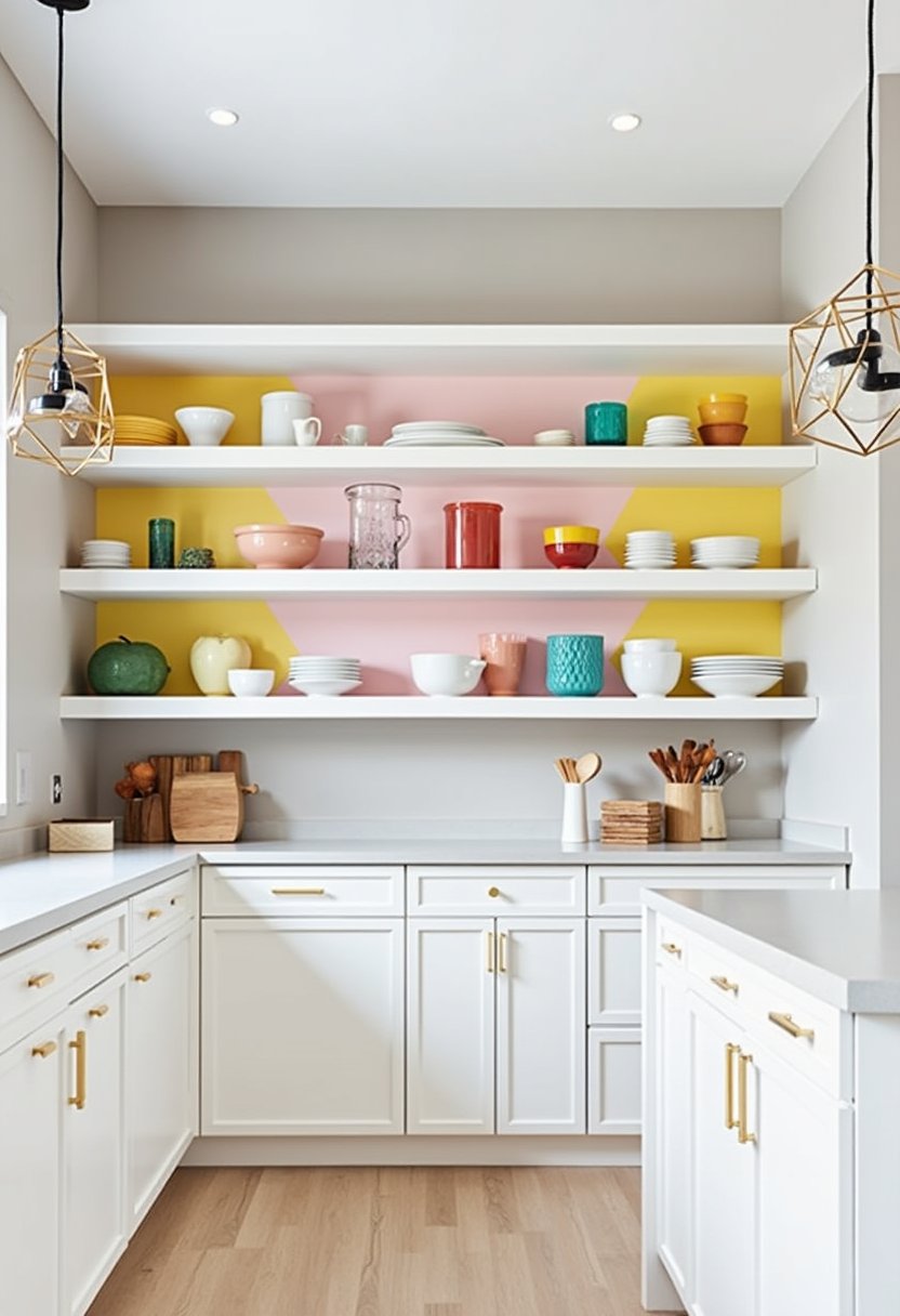 Color Block Open Shelving