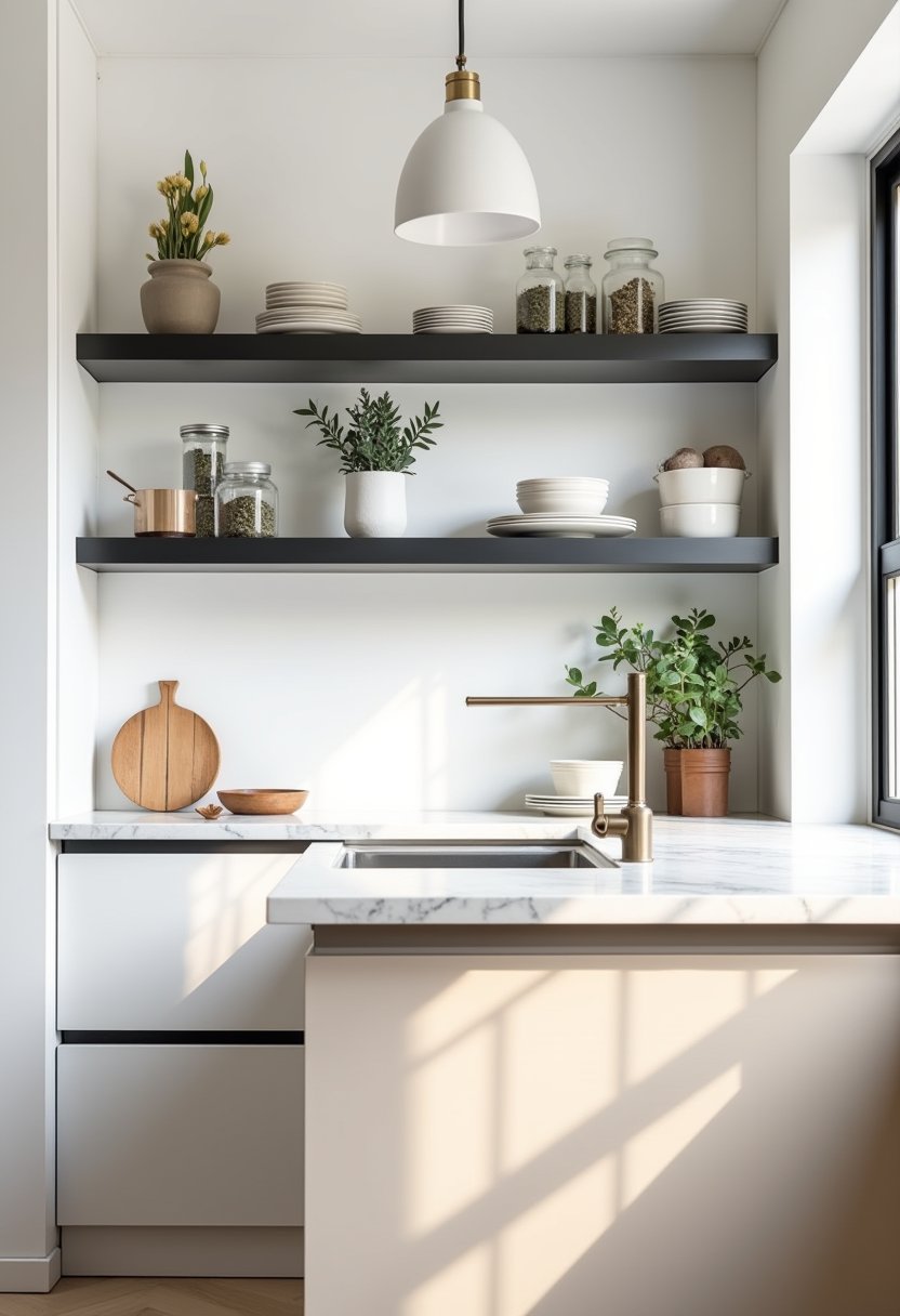 Modern Minimalist Open Shelving