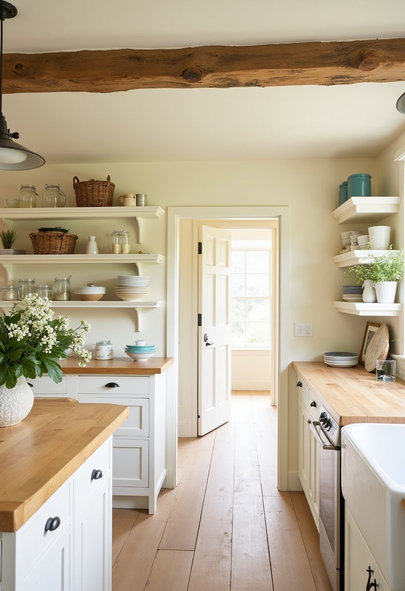 Cottage Style Open Shelving