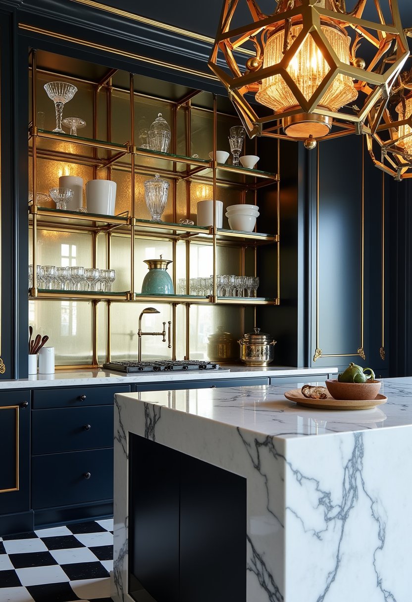 Art Deco Open Shelving
