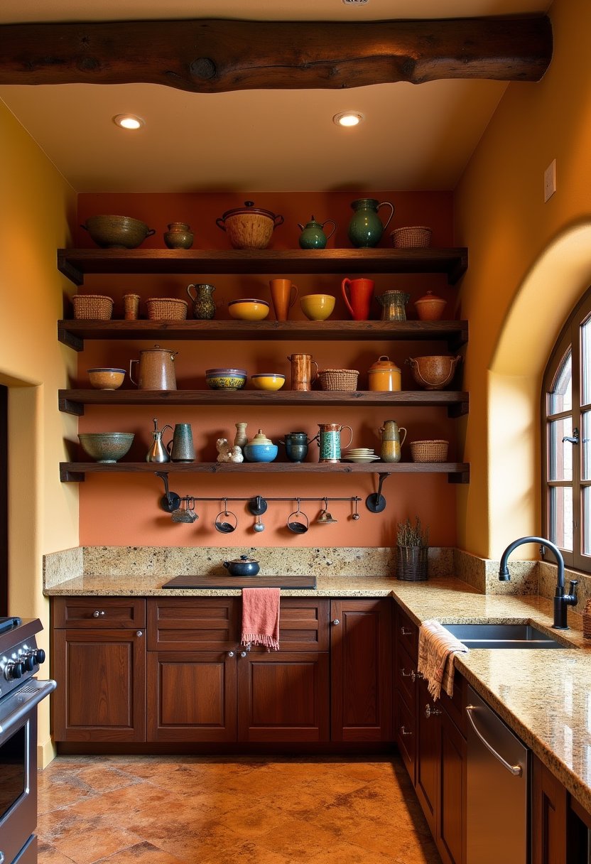 Southwestern Open Shelving