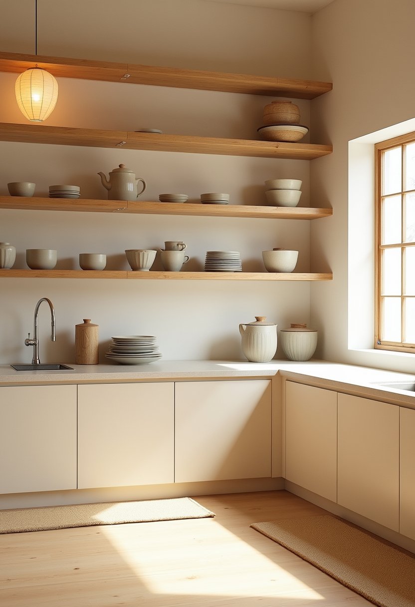 Traditional Japanese Open Shelving