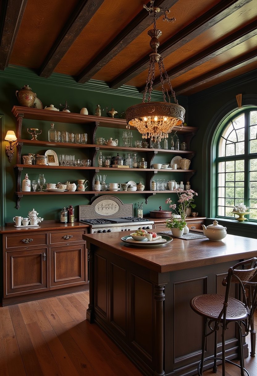 Tudor Style Open Shelving