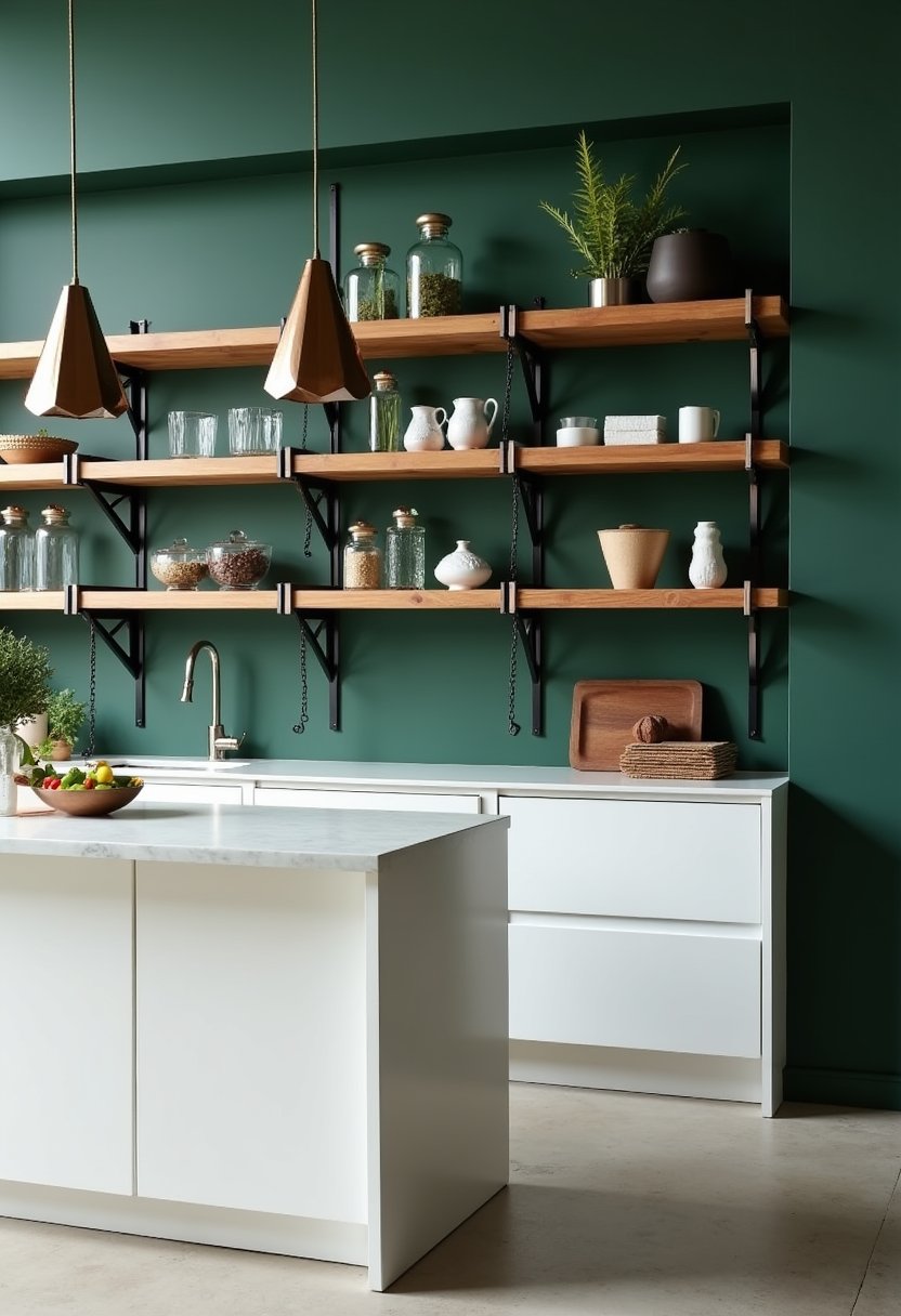 Bold Geometric Open Shelving
