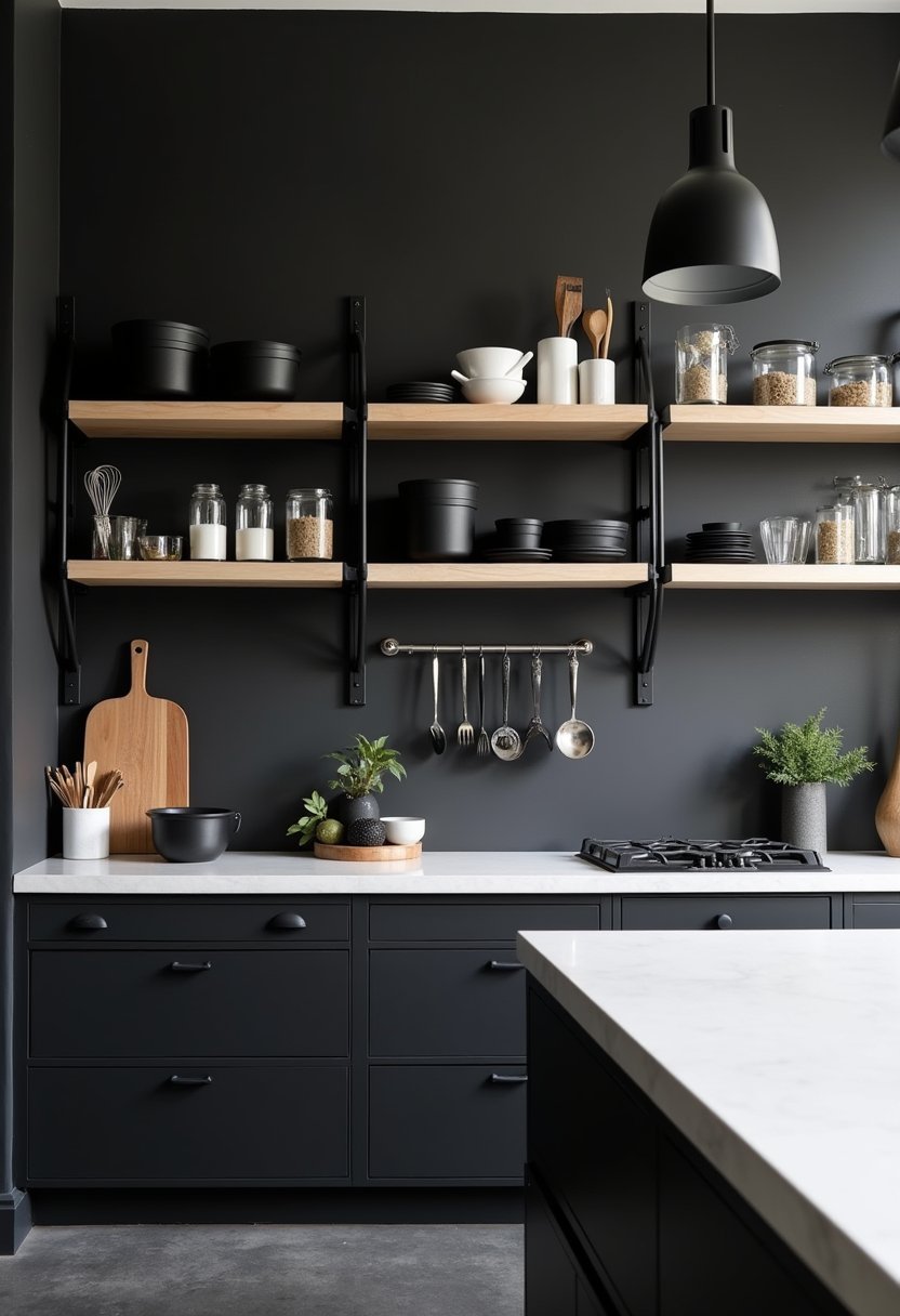 Monochrome Open Shelving