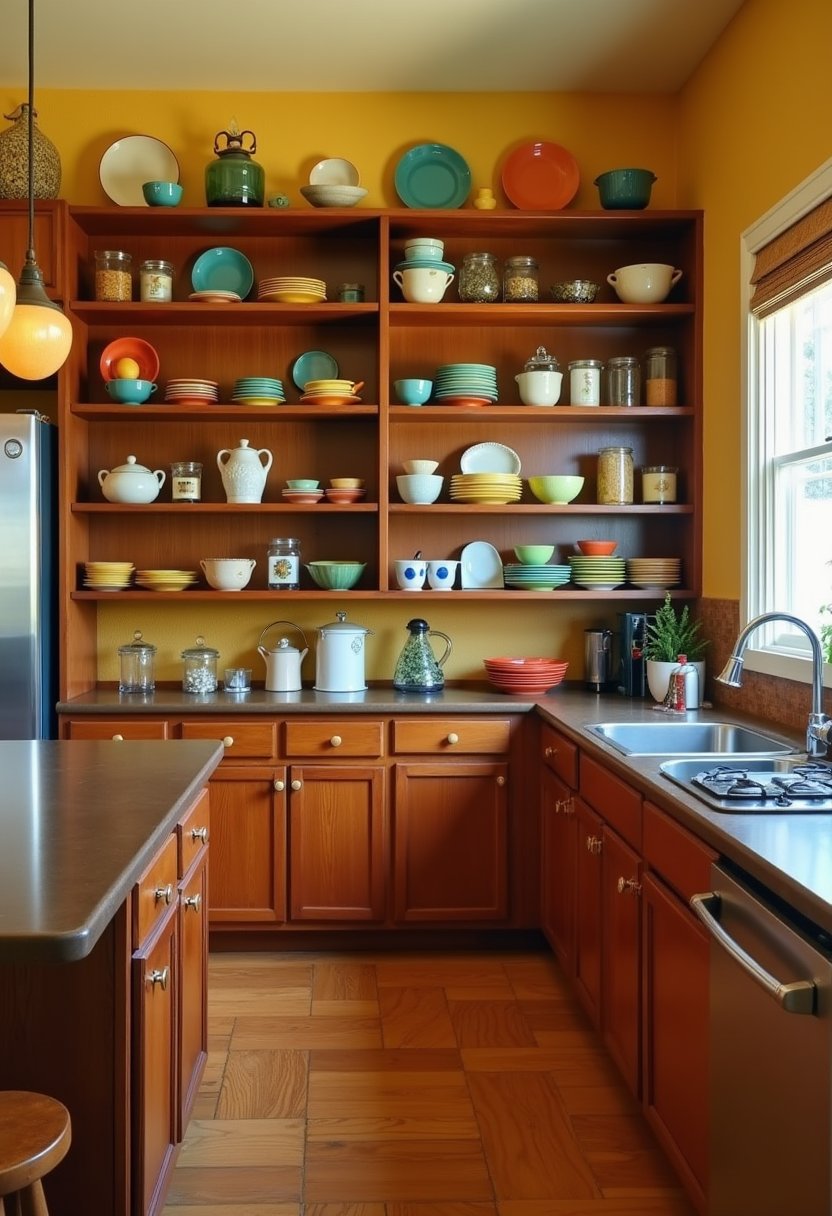 Mid-Century Modern Open Shelving