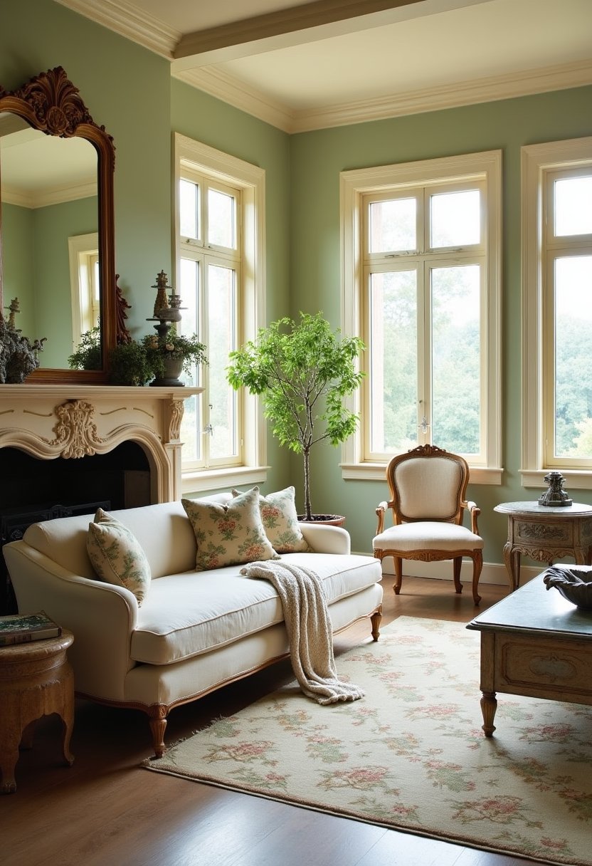 Earthy French Country Living Room