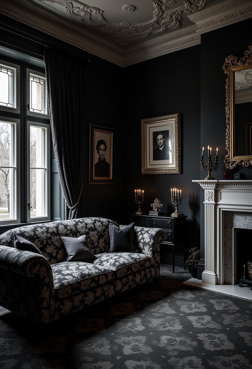 Gothic Elegance in Black and White