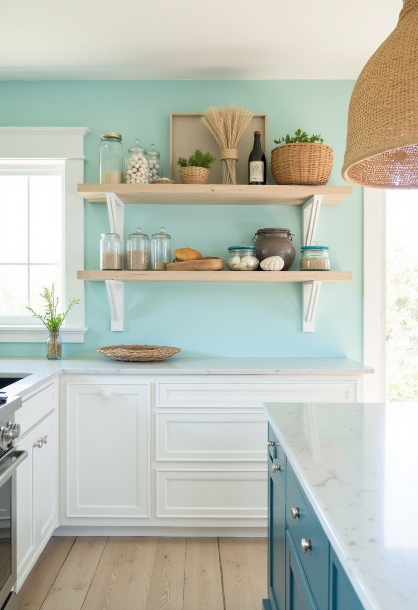 Coastal Boho Open Shelving