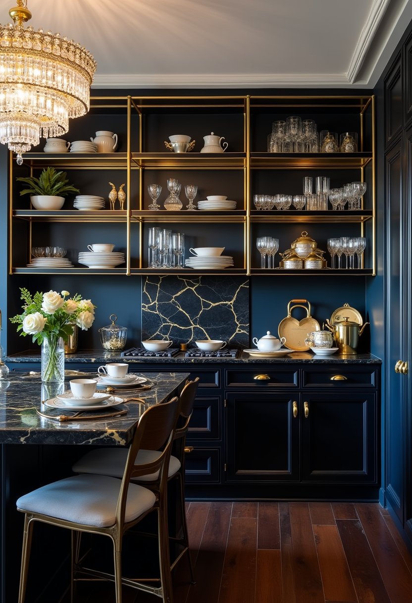 Glamorous Open Shelving
