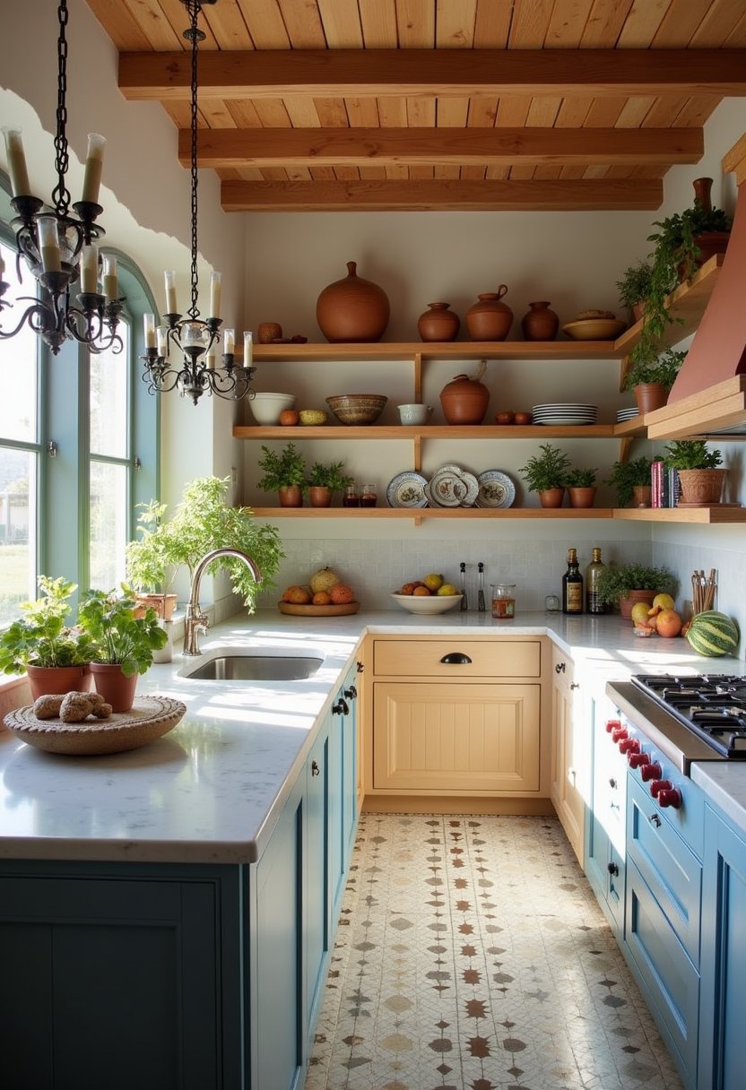 Mediterranean Open Shelving