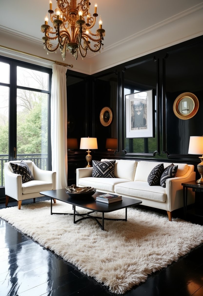 Black and White Retro Glam