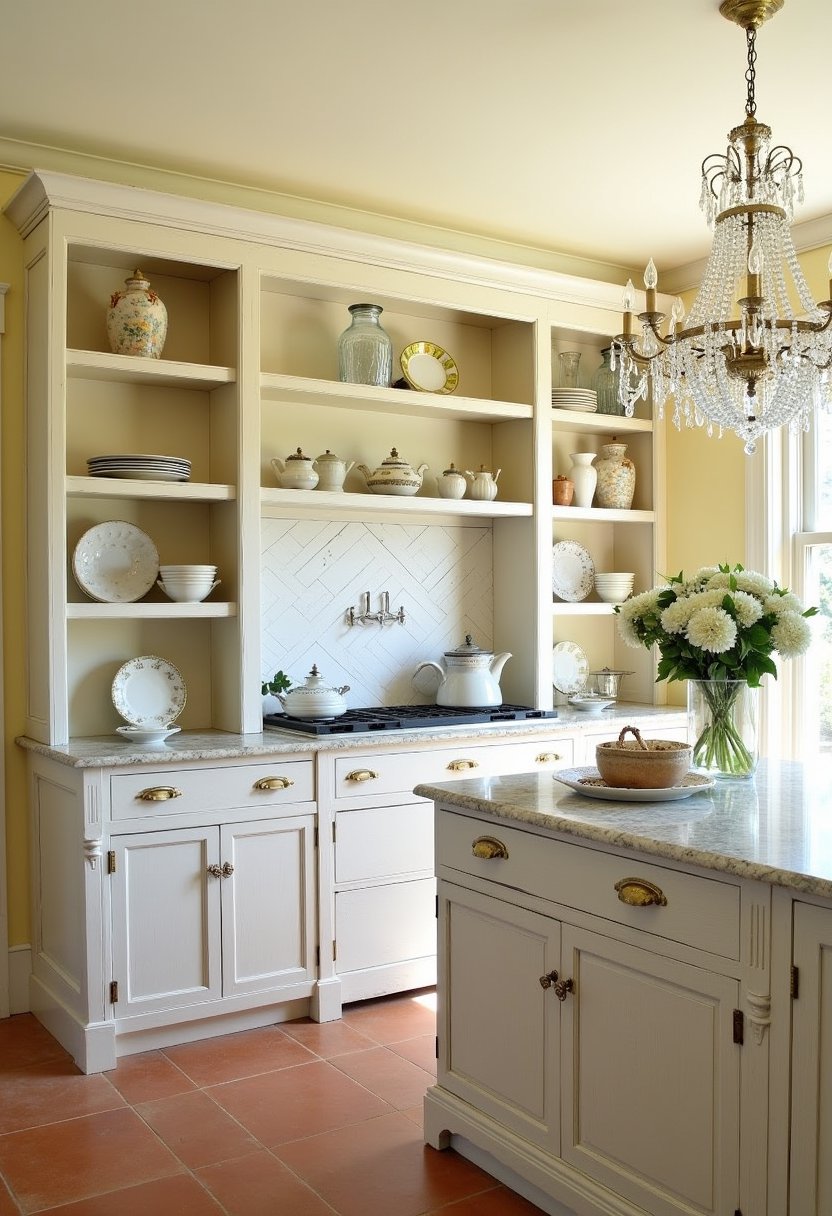 French Country Open Shelving