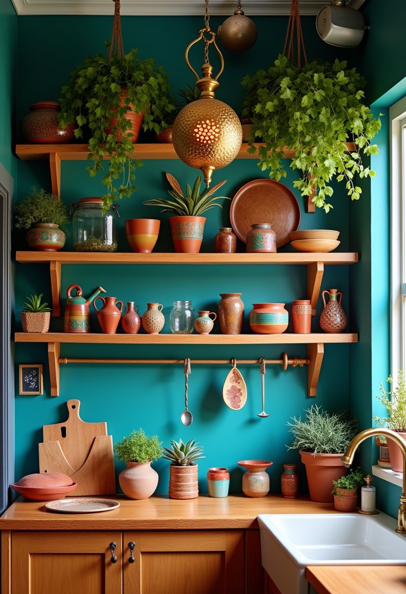 Bohemian Open Shelving