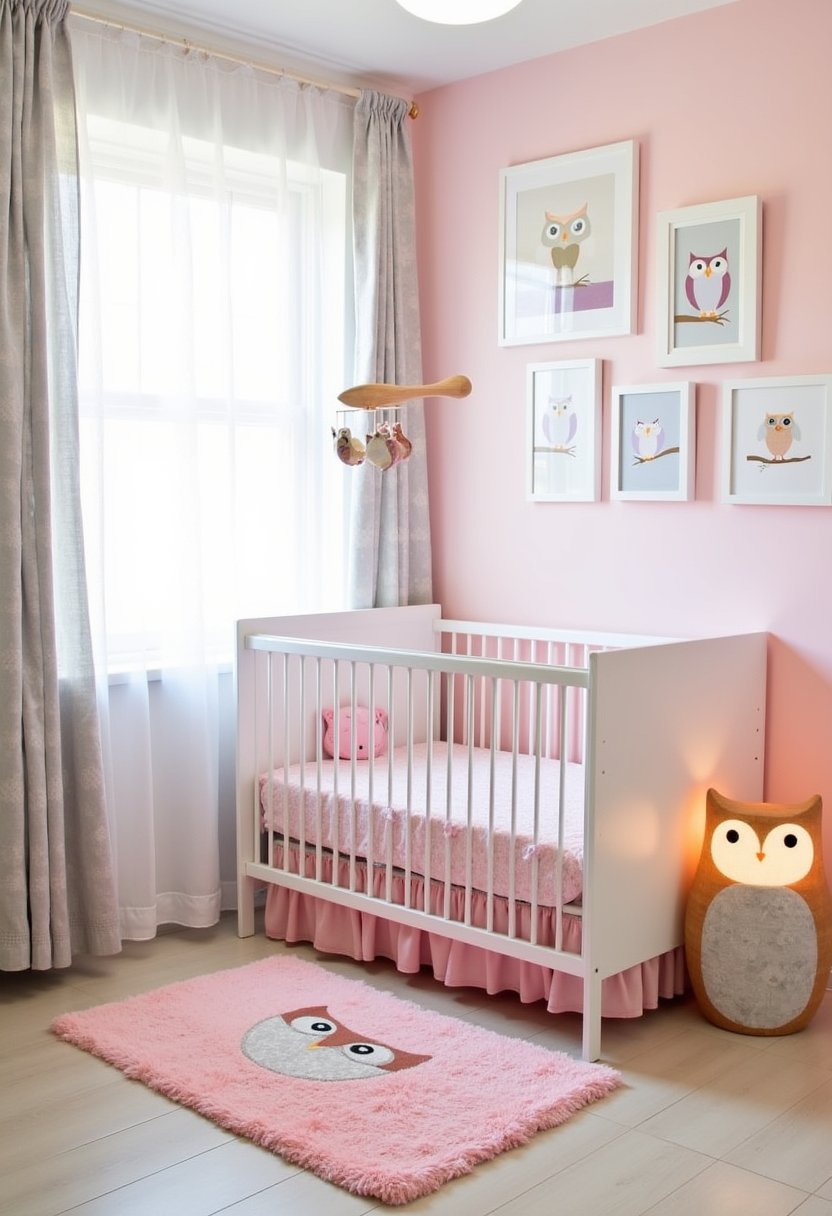 Pink Barn Owl Nursery
