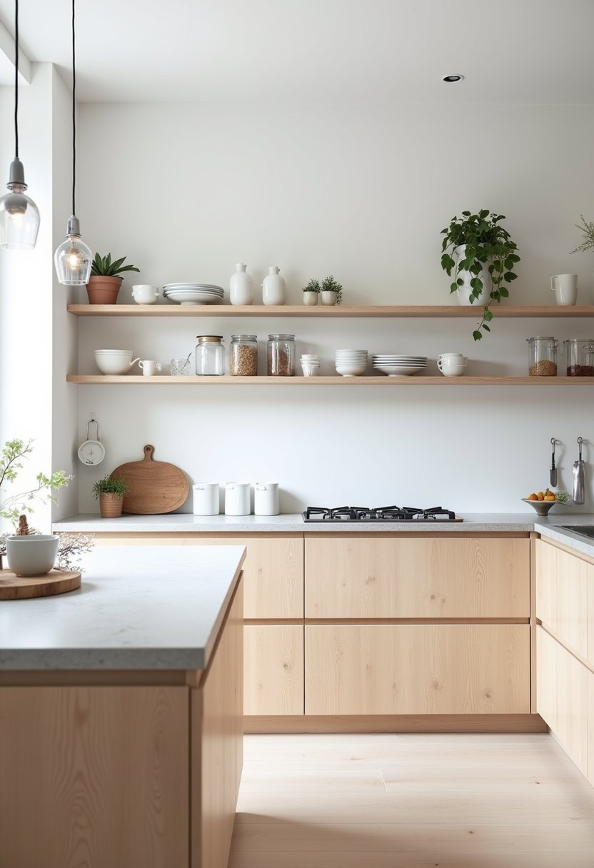 Scandinavian Light Wood Shelving
