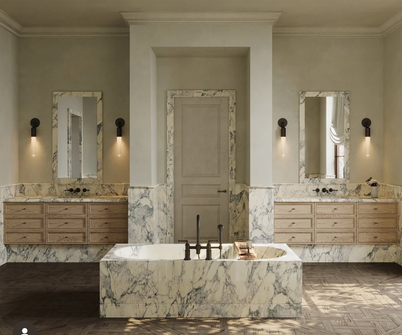 44. Meets Rustic Charm In Marble Sanctuary