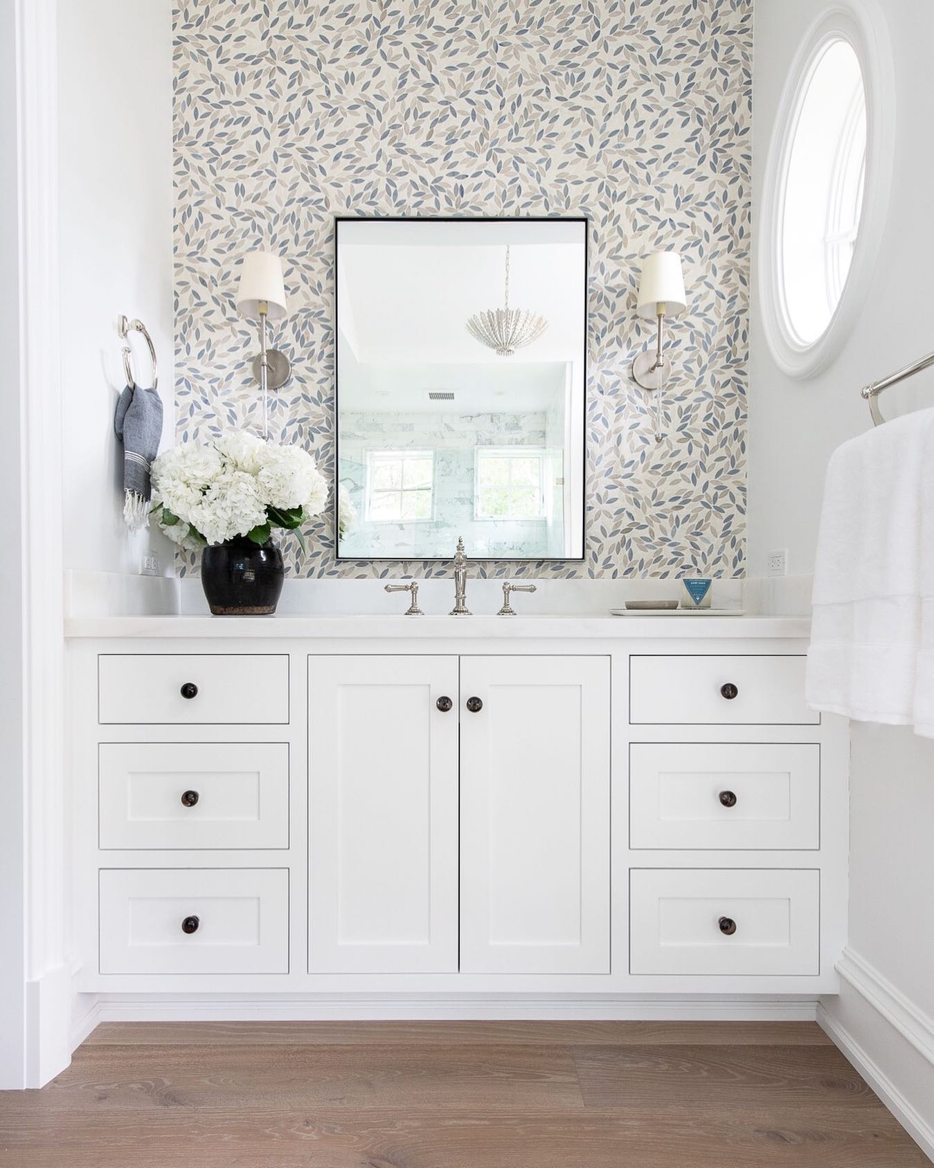 20. Whispers Of Nature: a Chic Botanical Escape In Your Bathroom
