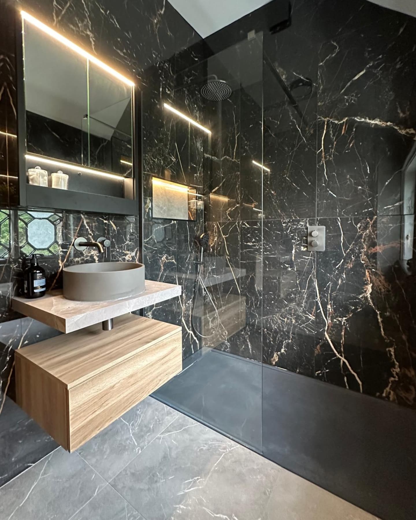 34. Industrial Elegance: a Modern Twist on Opulent Marble