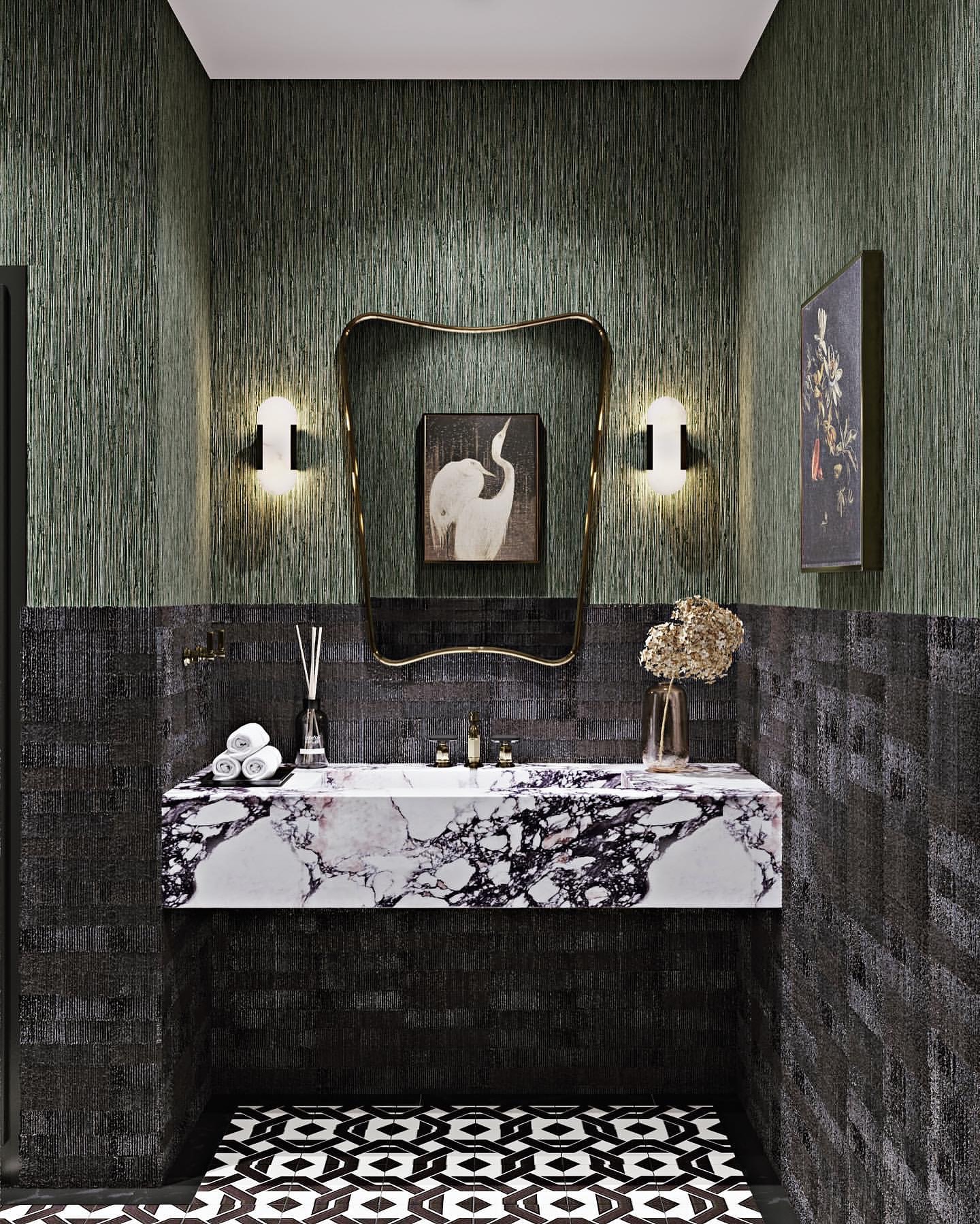 1. Sophisticated Serenity: a Bold Fusion Of Marble and Textured Elegance