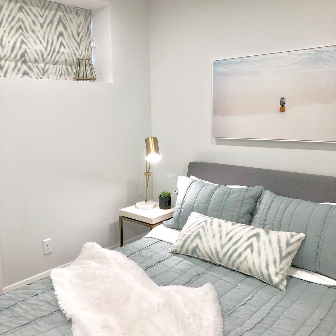 41. Serenity In Seafoam: a Basement Bedroom Retreat