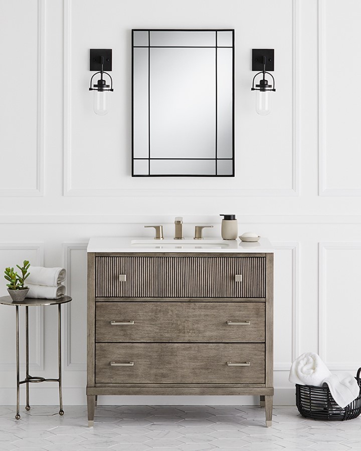 18. Refined Rustic Elegance: a Modern Retreat for Your Bathroom Sanctuary