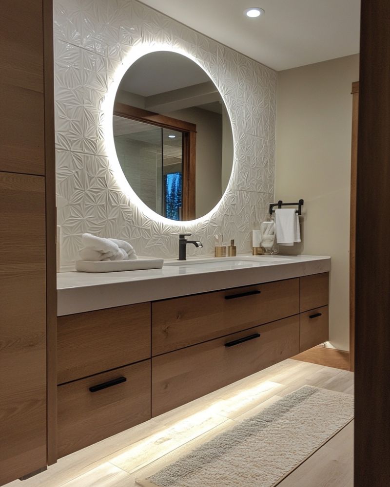 4. Modern Serenity: a Spa-style Escape with Textured Elegance