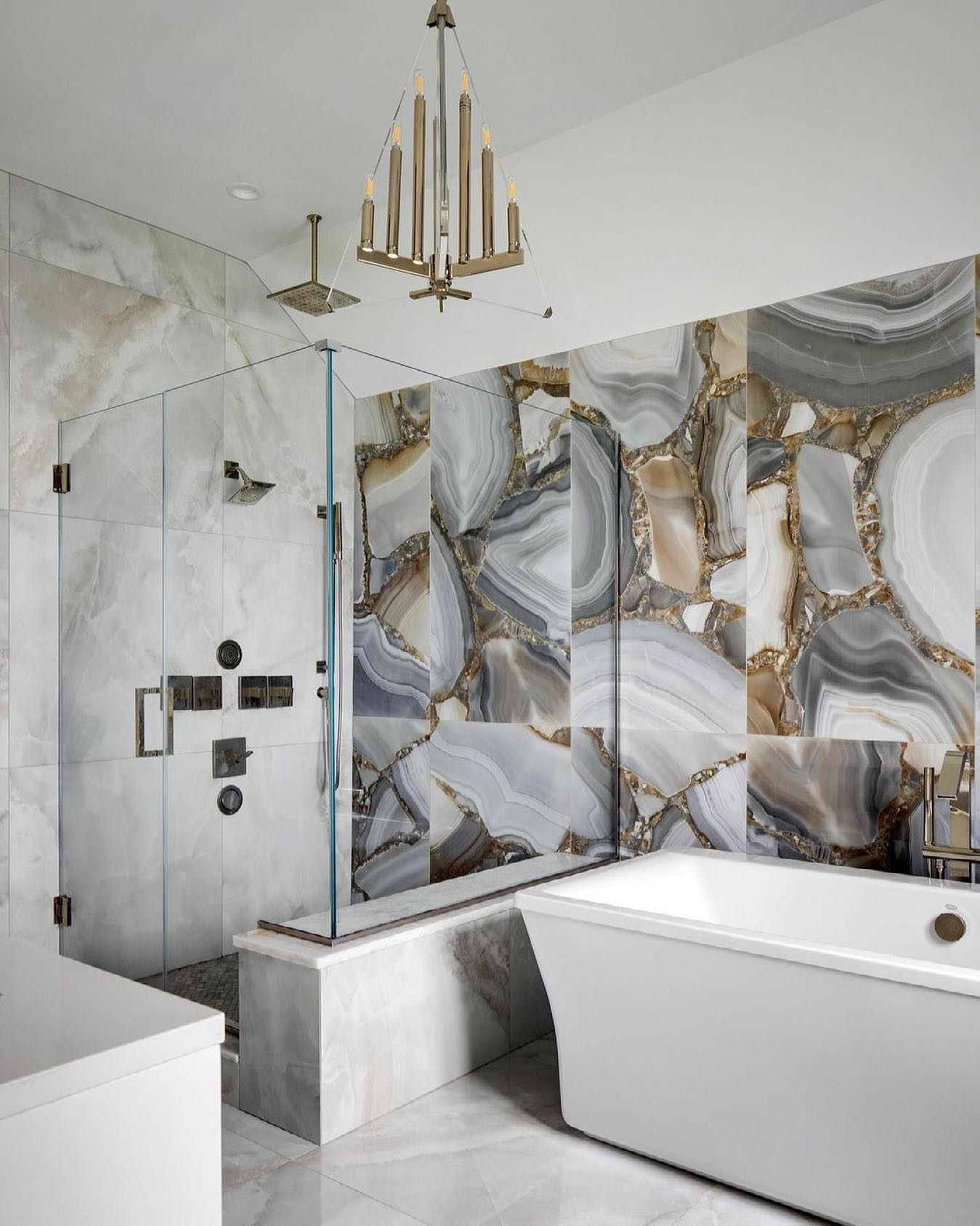 17. Geode Dreams: Elevate Your Bathroom with Striking Stone Elegance