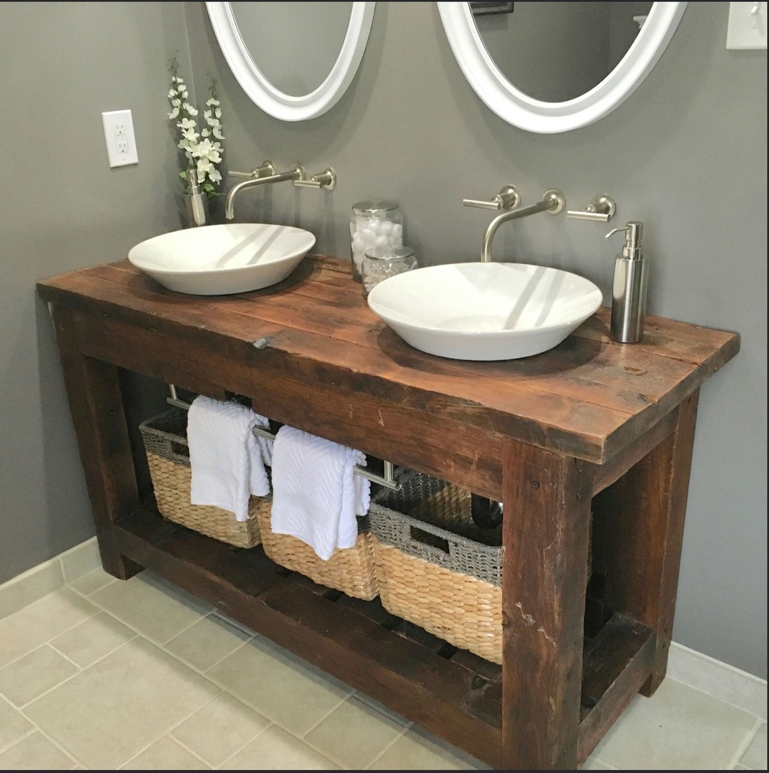 41. Rustic Elegance Meets Modern Functionality