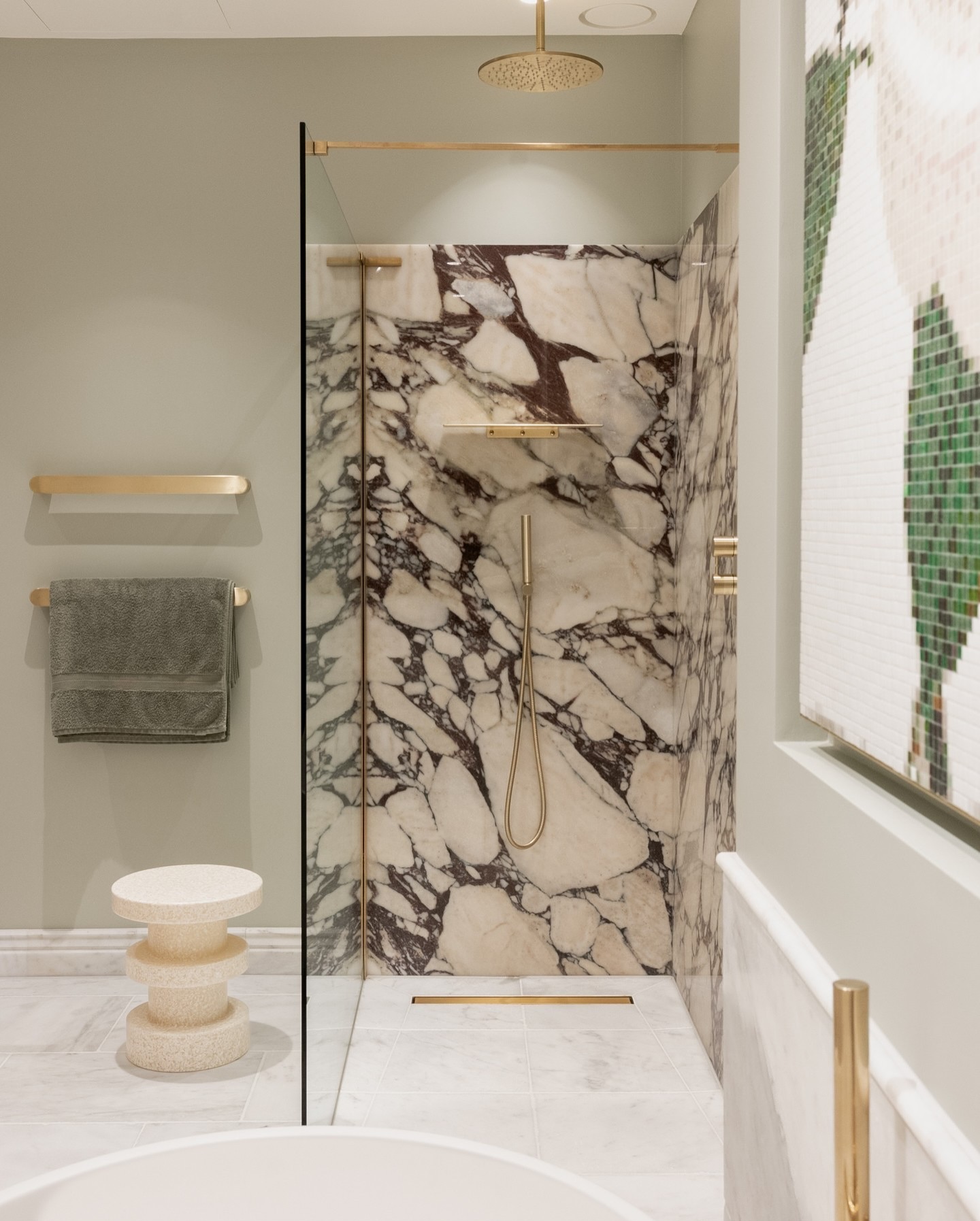 25. a Symphony Of Marble and Minimalism: Elevate Your Shower Experience