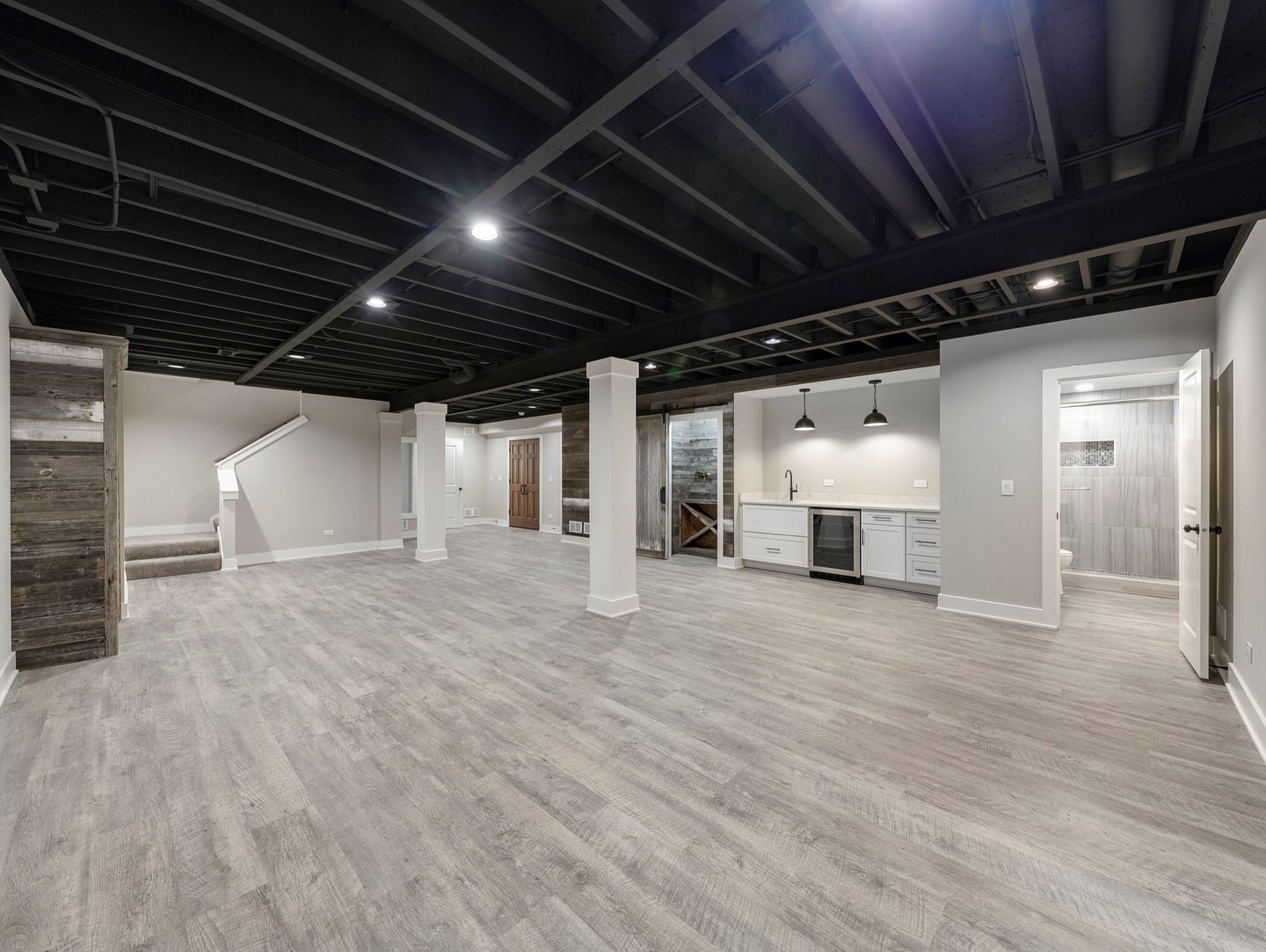 14. Industrial Elegance: the Allure Of Exposed Beams In Modern Living Spaces