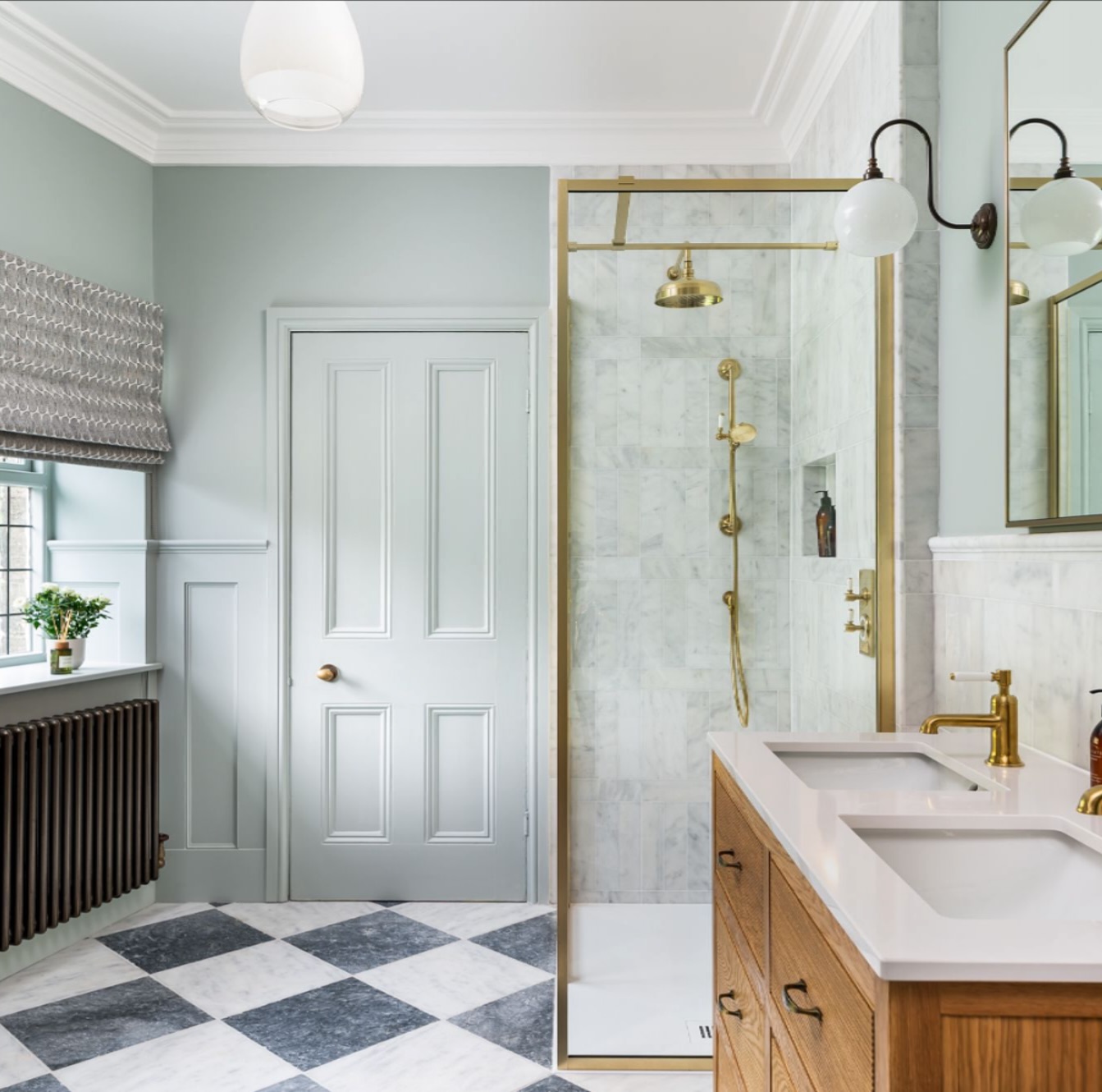 31. a Symphony Of Soft Hues and Gold Accents: a Contemporary Marble Retreat