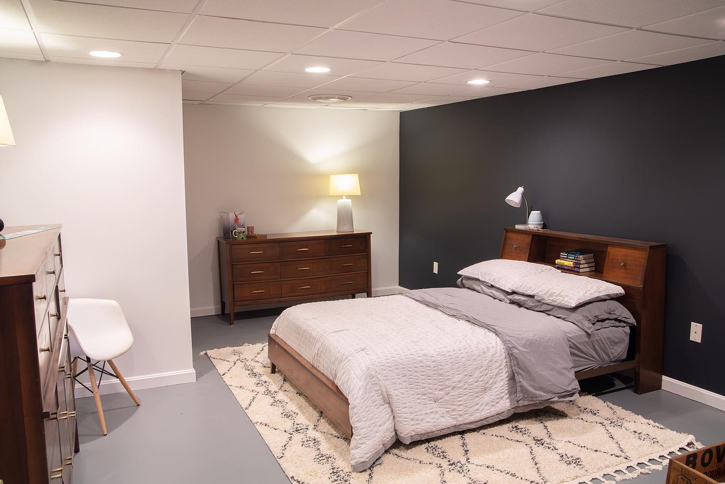 23. Embrace Simplicity: a Sophisticated Basement Retreat