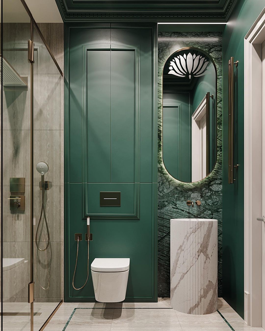 27. Emerald Oasis: a Luxe Escape In a Compact Space