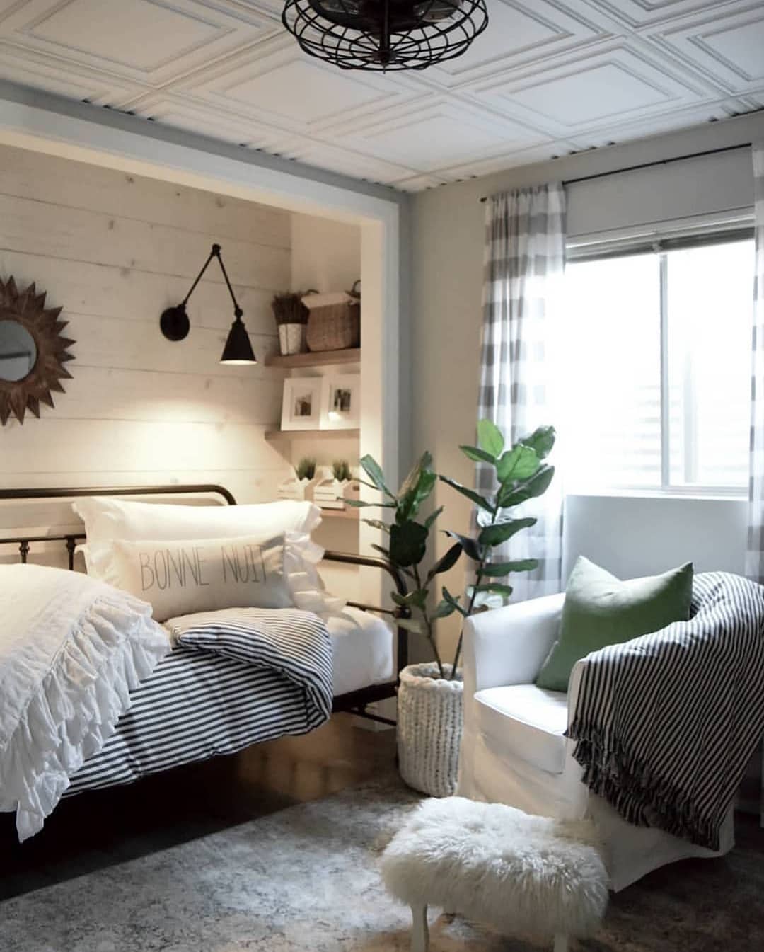 30. Modern Cozy Nest with a Rustic Touch