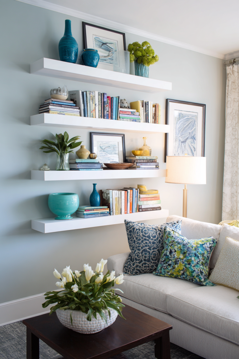 35+ Living Room Shelf Ideas – VivyNest