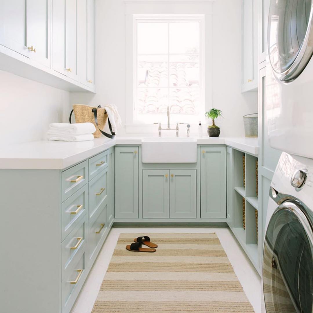 11. Serene Aqua Oasis: Elevating Your Laundry Experience