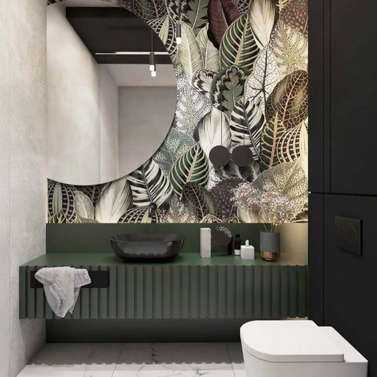 11. Lush Elegance: a Botanica-inspired Retreat In Your Bathroom