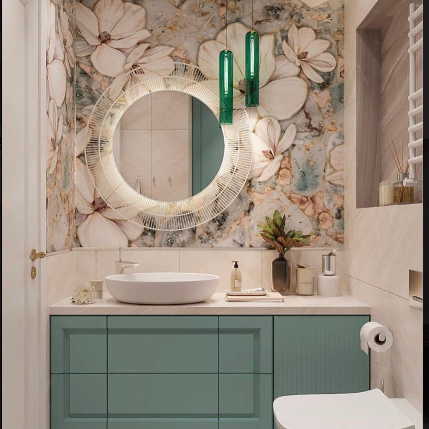 1. Serene Oasis: a Floral Escape Awash In Crystal Elegance